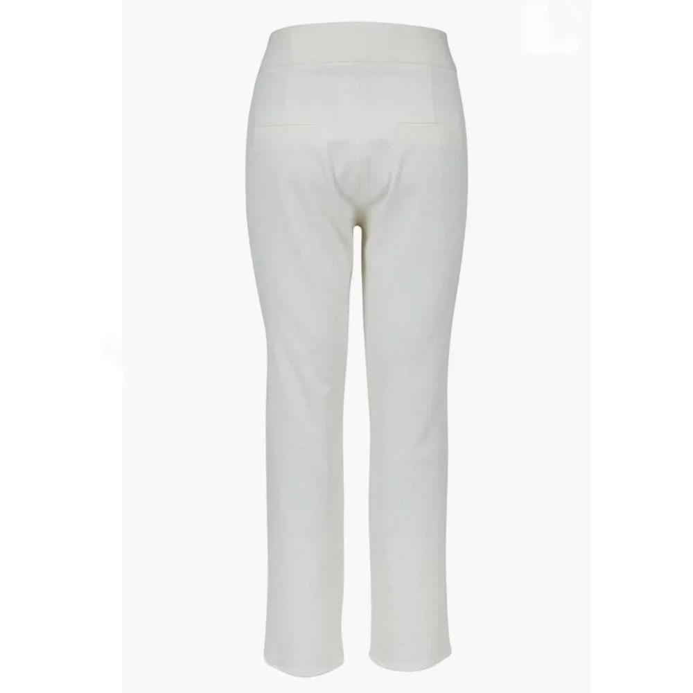Veronica Beard Metro Crop Stretch Twill Flared Pants White Size 8 - Picture 4 of 16